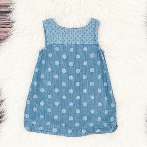 Baby Gap Chambray Polka Dot Dress